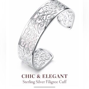 Sterling Silver Filigree Cuff Bracelet